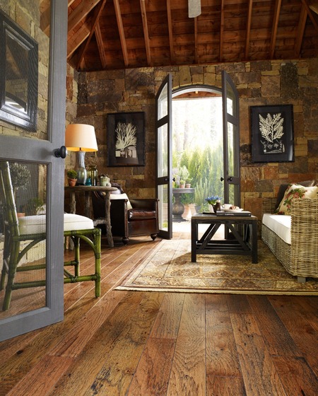 Hardwood flooring in a modern interior
